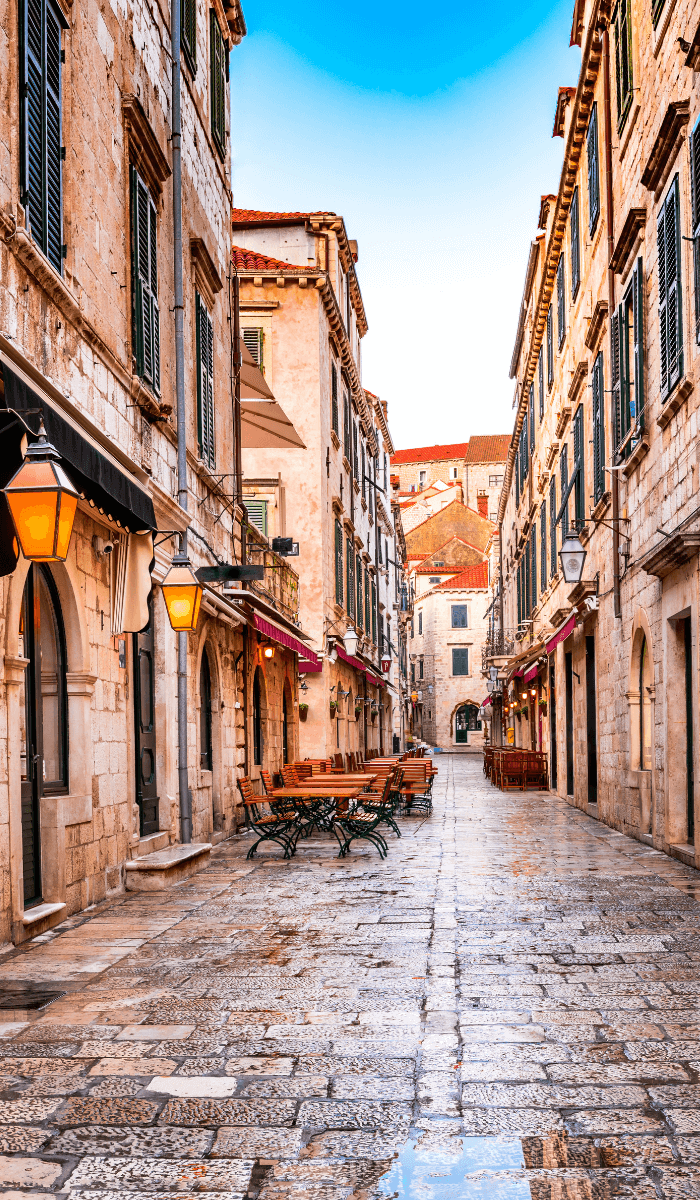 dubrovnik city street view