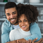image of couple hugging
